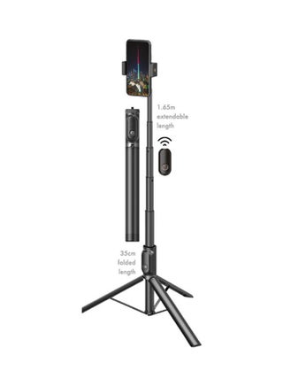 Foldable Selfie Tripod With Bluetooth Remote Black - v1628097956/N49770555A_1