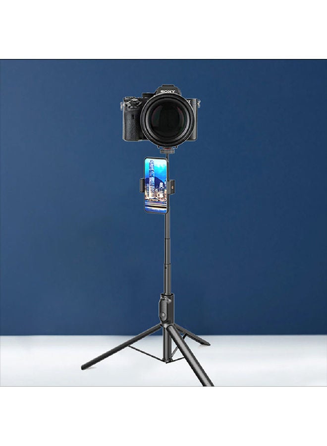 Foldable Selfie Tripod With Bluetooth Remote Black