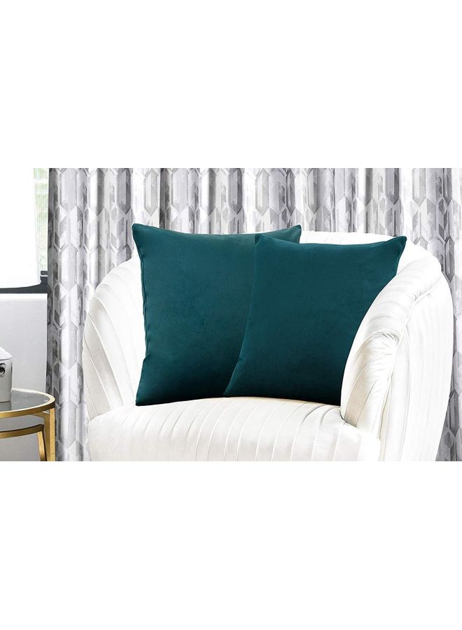 بنهيليغنز طقم وسائد محشوة للزينة من المخمل من قطعتين أزرق - Image 1