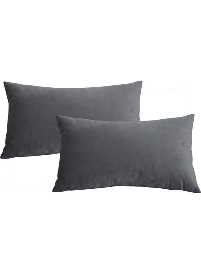 PENHALIGON'S Simple Velvet Decorative Pillow Grey  - Image 2