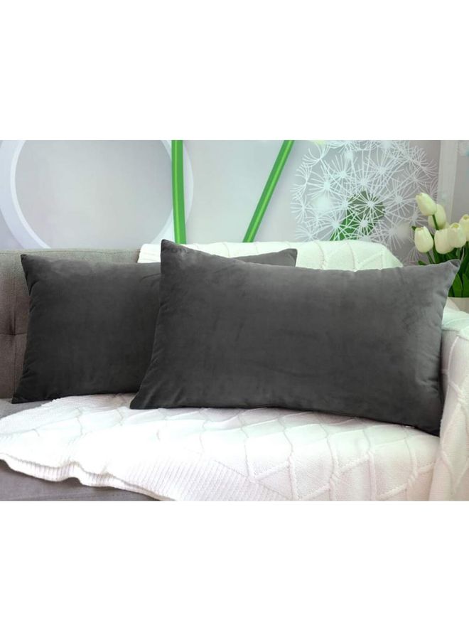 PENHALIGON'S Simple Velvet Decorative Pillow Grey  - Image 3