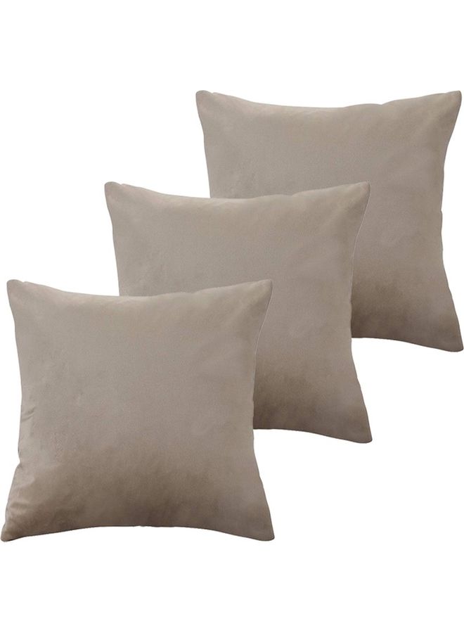 PENHALIGON'S 3-Piece Velvet Decorative Filled Cushion Beige  - Image 1