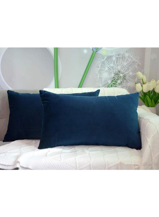 بنهيليغنز وسادة زينة مخملية بتصميم بسيط أزرق - Image 3