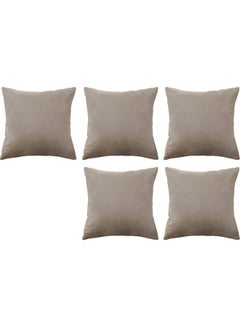 PENHALIGON'S 5-Piece Velvet Decorative Filled Cushion Beige 30x30cm  - Image 1