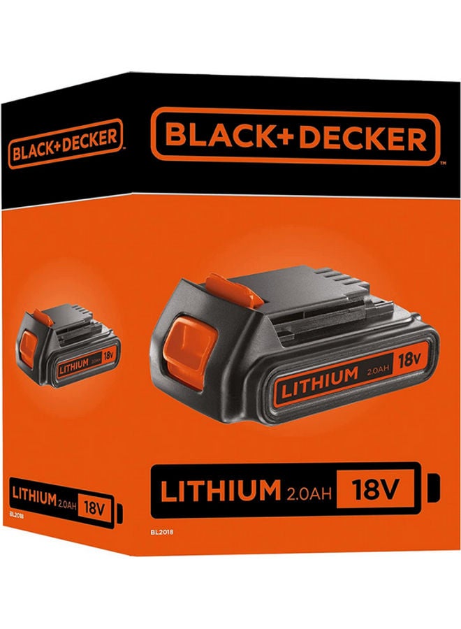 BLACK DECKER Lithium Ion Battery For Cordless Power Tools 18V 2Ah Li Ion BL2018 XJ Orange Black UAE Dubai Abu Dhabi