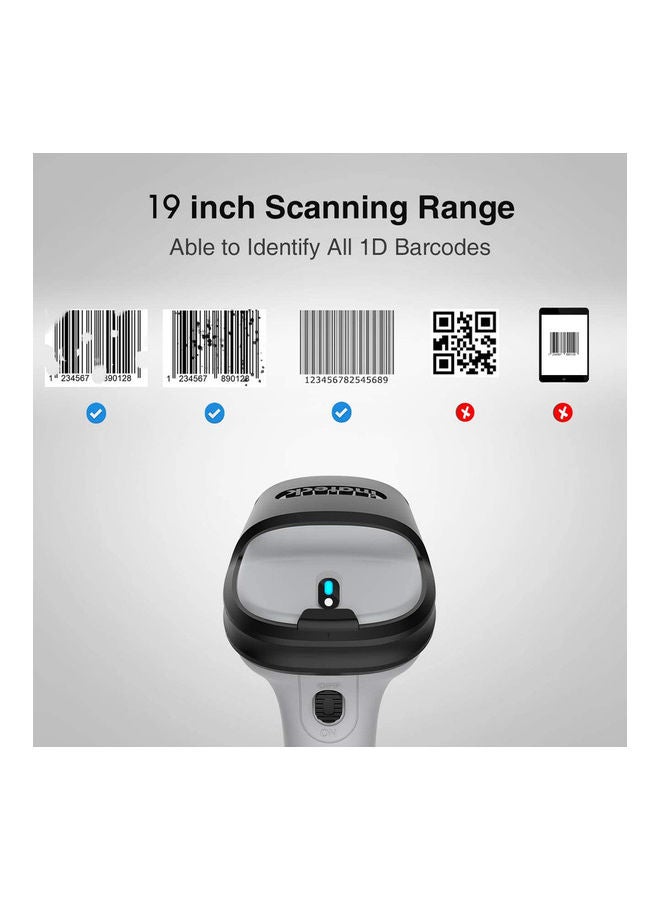 Inateck Bluetooth Barcode Scanner Grey  - Image 2