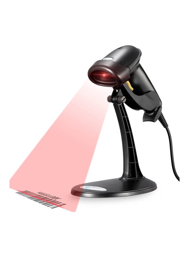 Esky Wired Handheld Bar Code Scanner with Adjustable Stand Black - Image 1