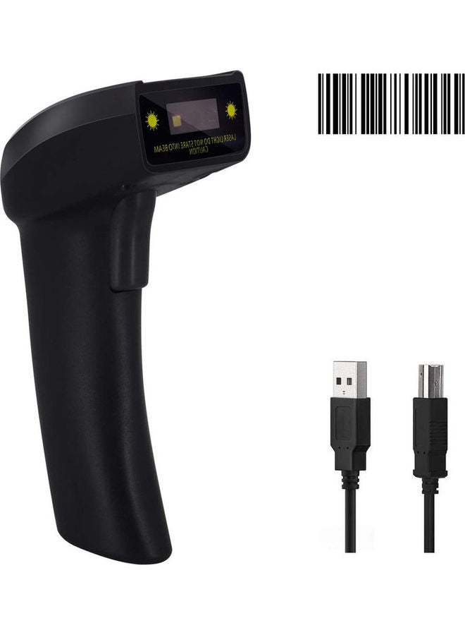 symcode USB Laser Wired Scan Handheld Bar Code Reader Scanner black  - Image 1