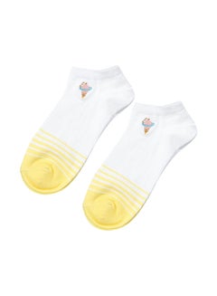 Ice Cream Embroidered Short Socks For Women Multicolour - v1628142261/N46971670A_1