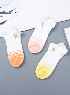 Ice Cream Embroidered Short Socks For Women Multicolour - v1628142261/N46971670A_2