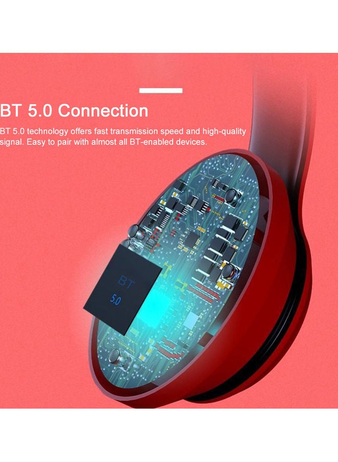 Lenovo Foldable Bluetooth Headset Red/Black - Image 3