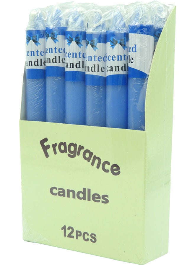BABAZAM 12-Pieces Ocean Scented Candle Blue 20x12x4cm  - Image 2