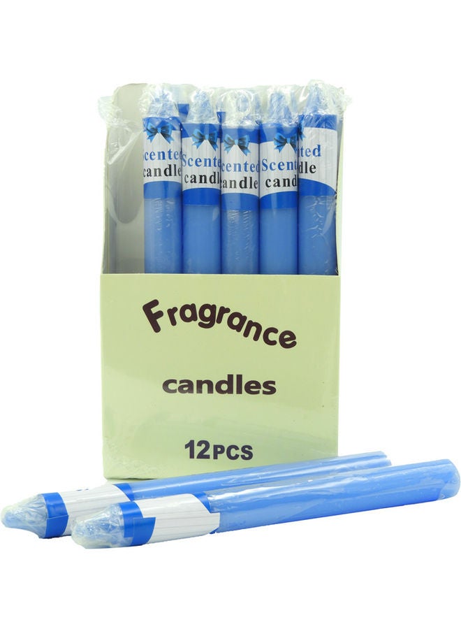 BABAZAM 12-Pieces Ocean Scented Candle Blue 20x12x4cm  - Image 3