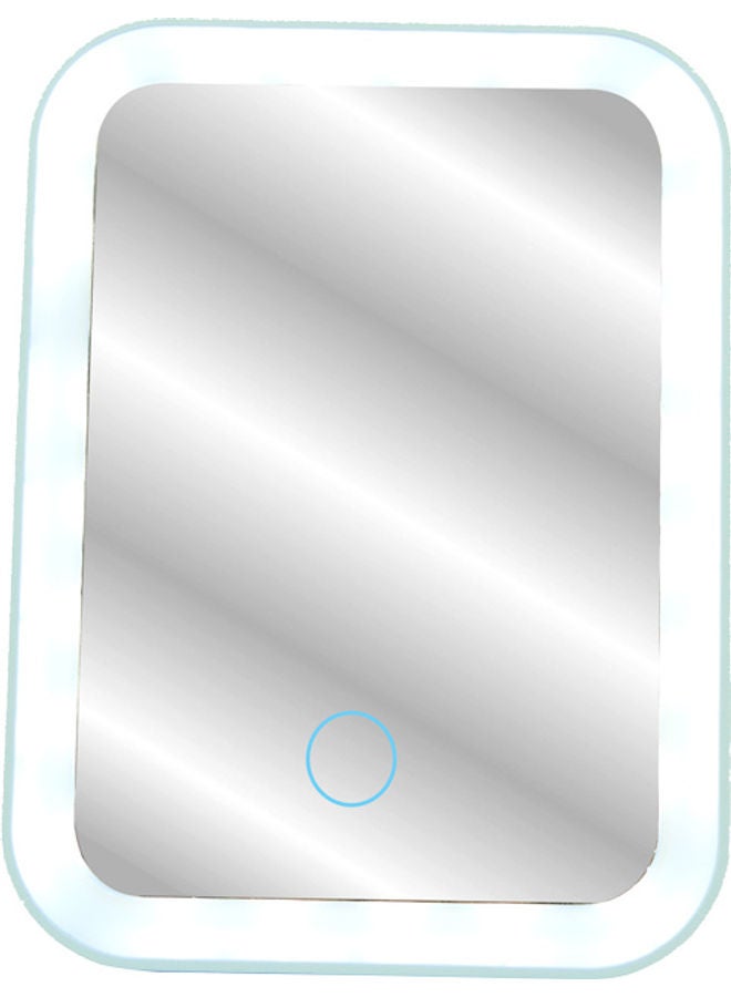 BABAZAM Rechargeable Touch Screen Vanity Mirror with LED Brightness Blue/Silver 14.5x10.5x2cm  - Image 2