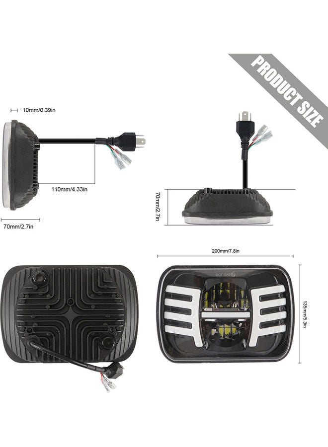 Generic - Rectangular LED Headlight Projector - Image 1