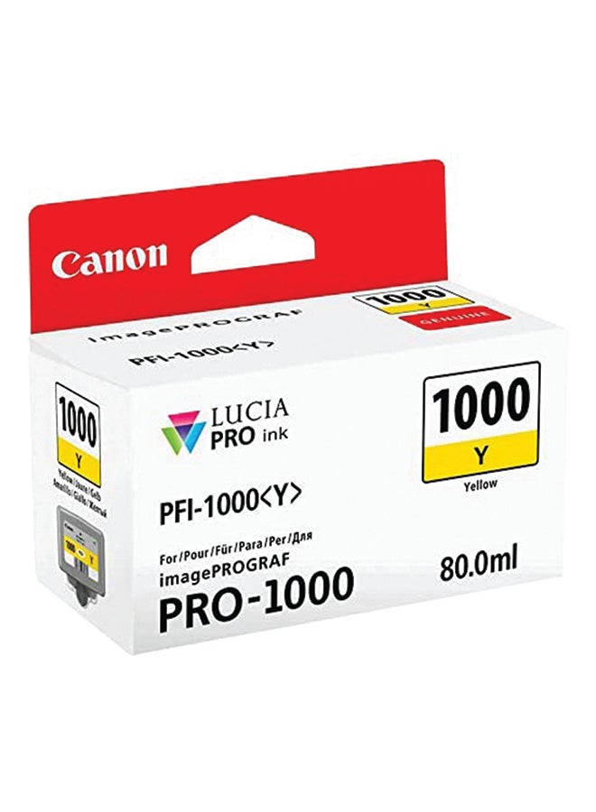 Canon PFI-1000 Y, Image Ink Cartridge Yellow - Image 1