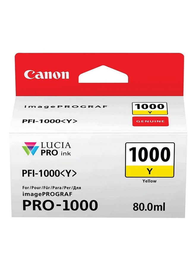 Canon PFI-1000 Y, Image Ink Cartridge Yellow - Image 2