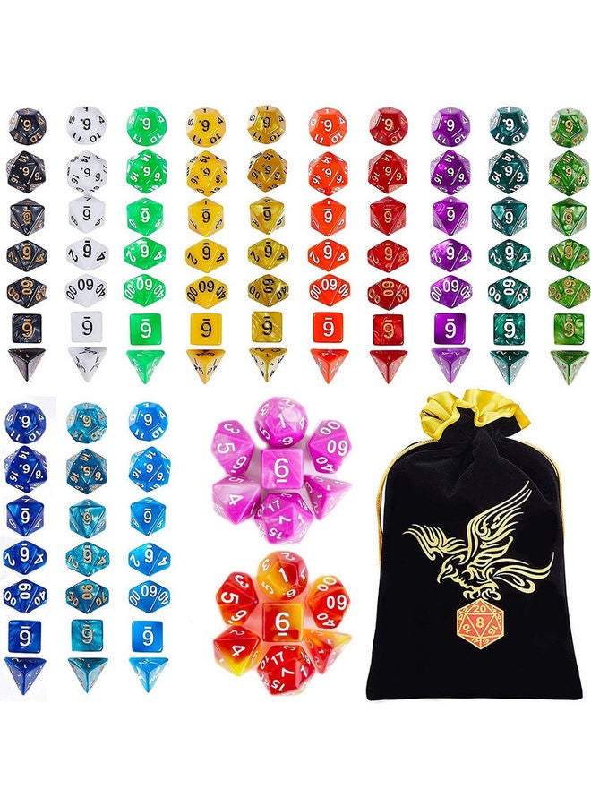 105-Piece Polyhedral Dices With Large Storage Bag