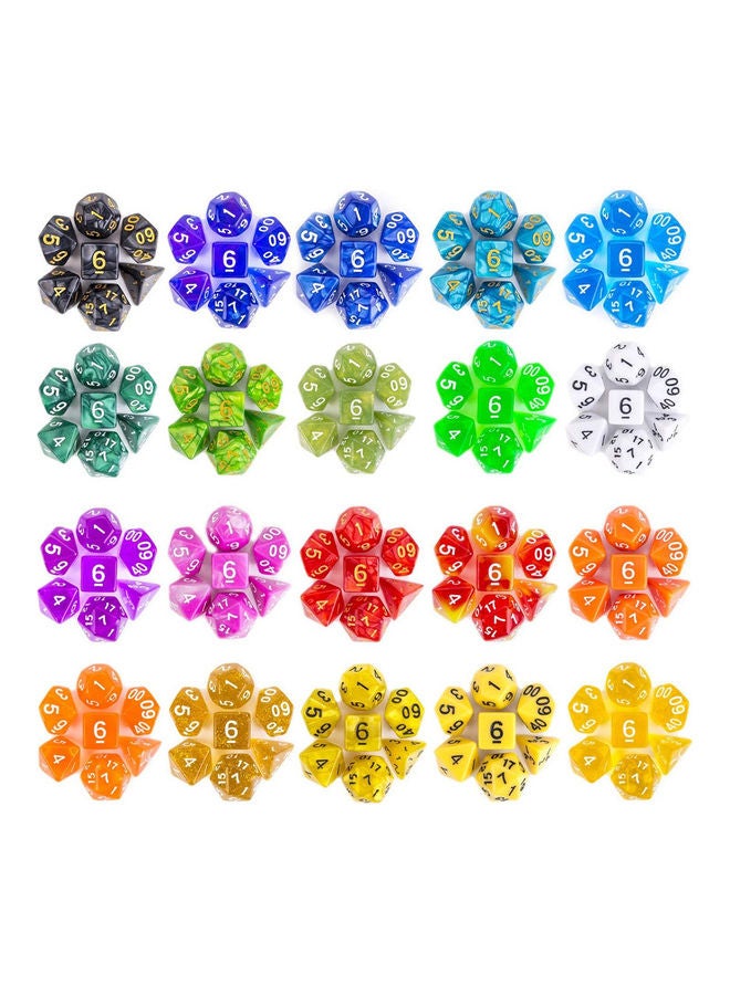 CiaraQ 140-Piece Polyhedral Dices  With 1 Large Flannel Bag - Image 2