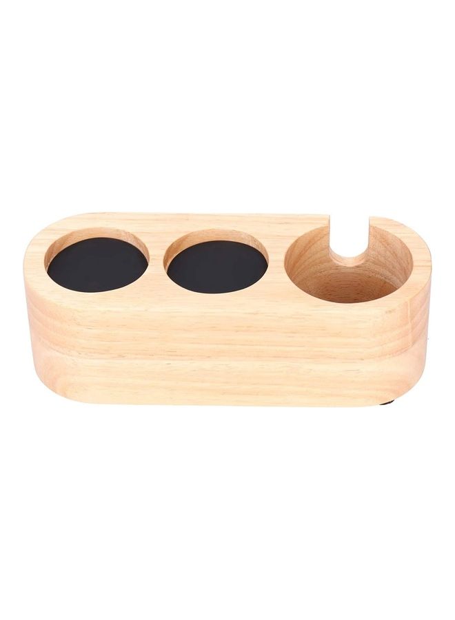 Anti Skid Wood Coffee Tamper Stand Beige  - Image 2
