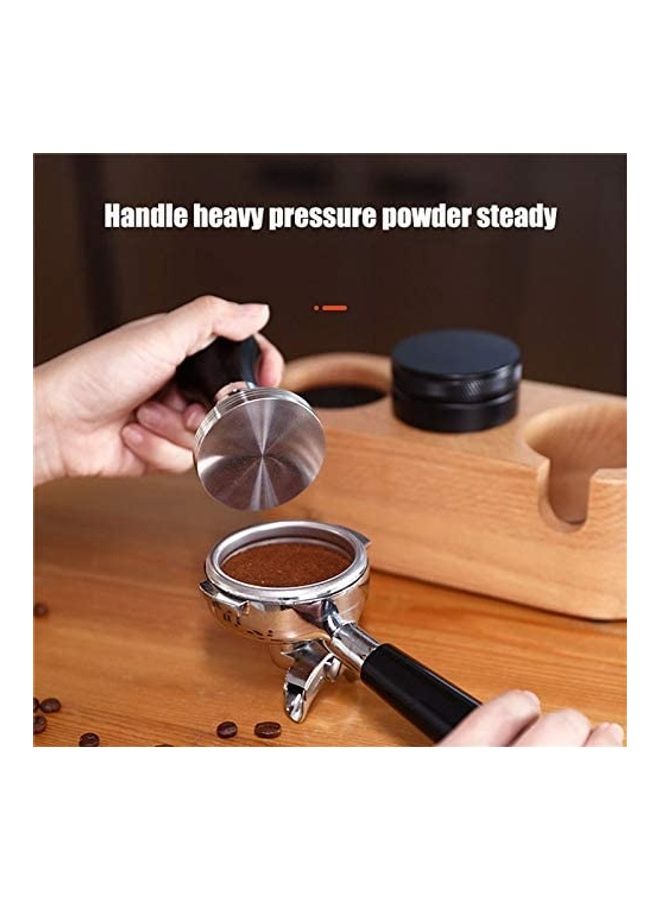 Anti Skid Wood Coffee Tamper Stand Beige  - Image 5