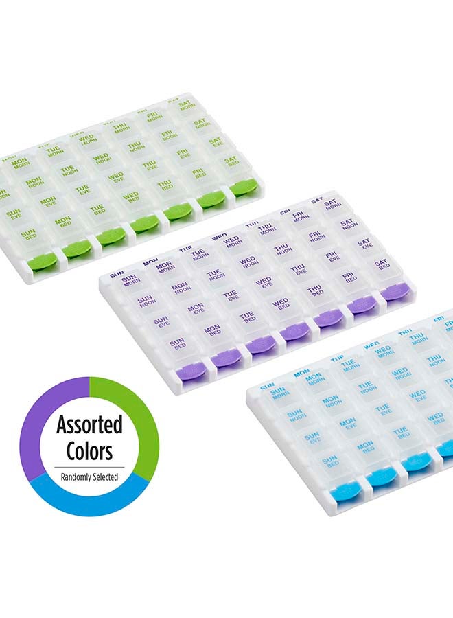 ابوثيكاري منظم دواء ميد تايم بلانر من إيزي دوز 4×/يوم - ألوان متنوعة - Image 2