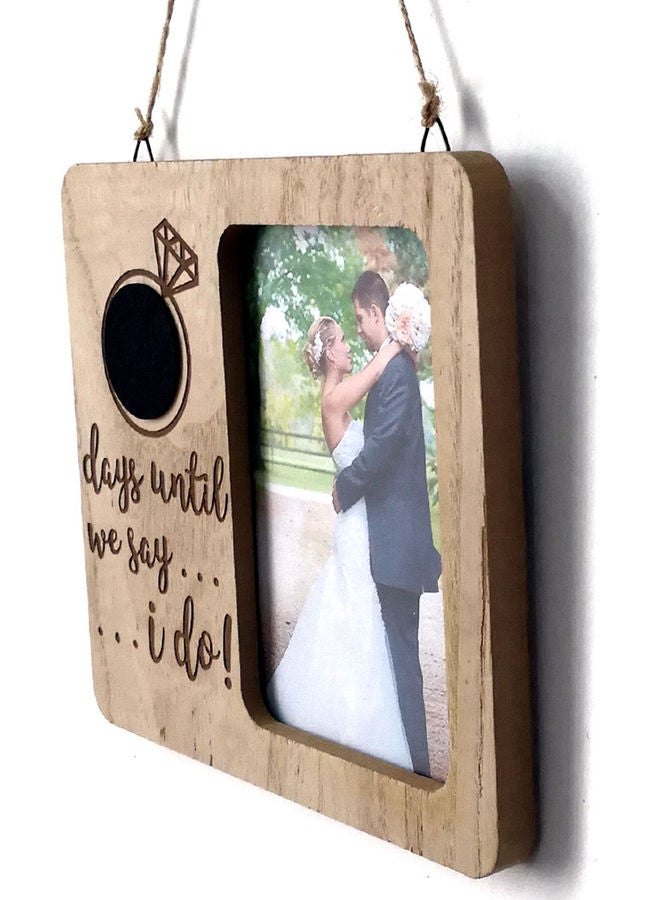 Solid Distressed Wooden Picture Frame Brown  - Image 5