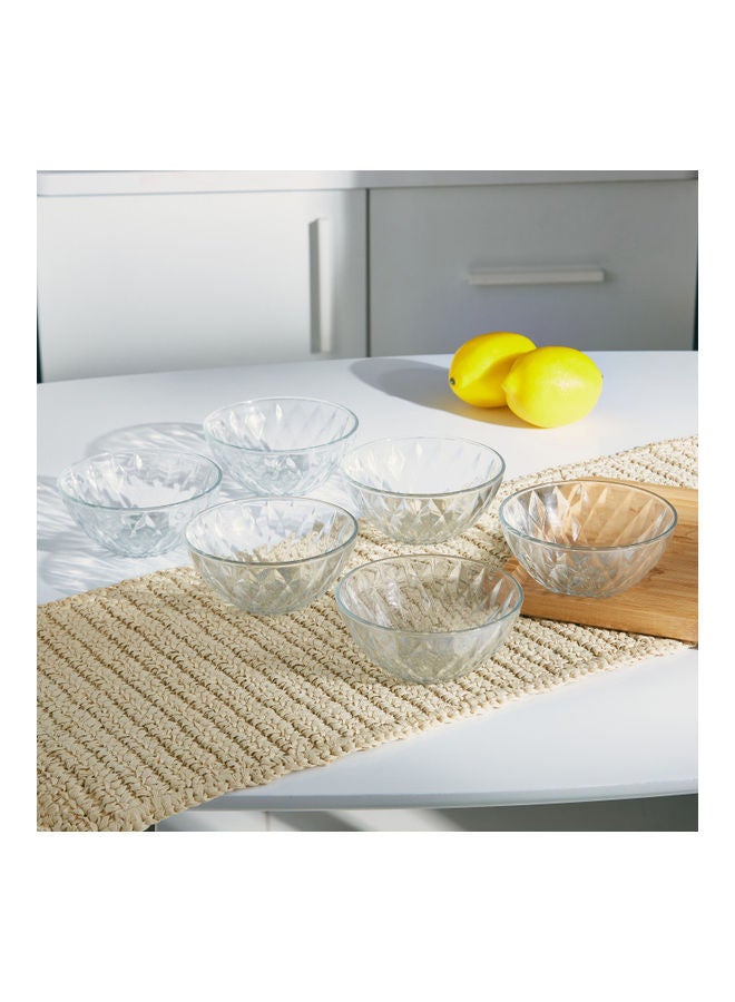 هوم بوكس طقم أوعية زجاجية أروها دايموند مكون من 6 قطع شفاف 12.5x5سم - Image 2