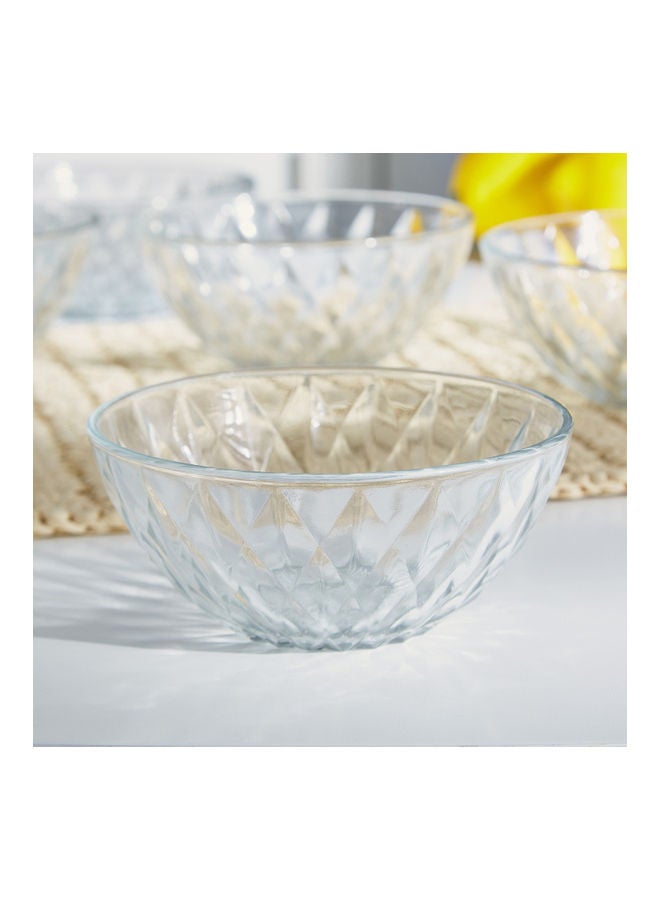 هوم بوكس طقم أوعية زجاجية أروها دايموند مكون من 6 قطع شفاف 12.5x5سم - Image 3
