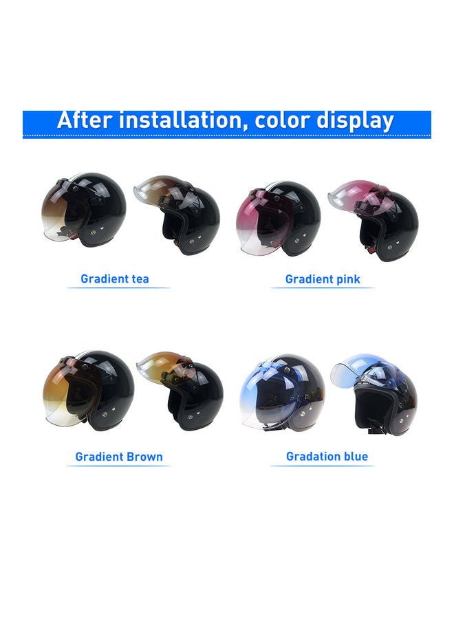 Generic 3-Snap Bubble Wind Shield for Motorcycle Helmet - Image 4