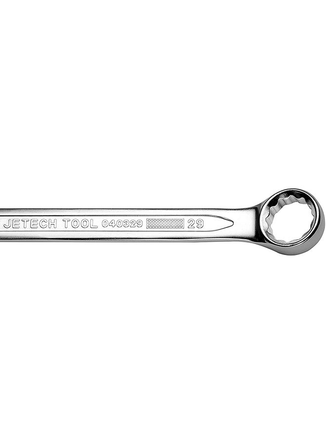 Jetech 29mm Combination Wrench - Industrial Grade, Chrome Vanadium Steel, Sand Blasted Finish, Precision-Machined 12-Point Opening, Off-Corners Design, 15-Degree Offset Silver - Image 2