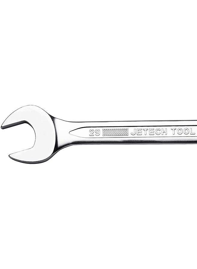 Jetech 29mm Combination Wrench - Industrial Grade, Chrome Vanadium Steel, Sand Blasted Finish, Precision-Machined 12-Point Opening, Off-Corners Design, 15-Degree Offset Silver - Image 3