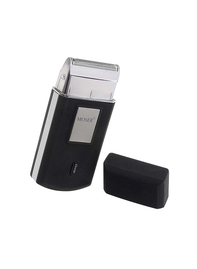MOSER - Travel Rechargeable Shaver Black/Silver - Image 1