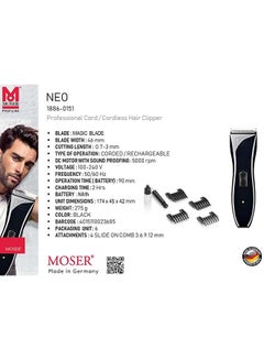 Neo Professional Cord/Cordless Hair Trimmer Black - v1628150627/N48011782A_5