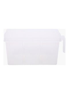3-Compartment Stackable Storage Box Clear 32 x 16cm