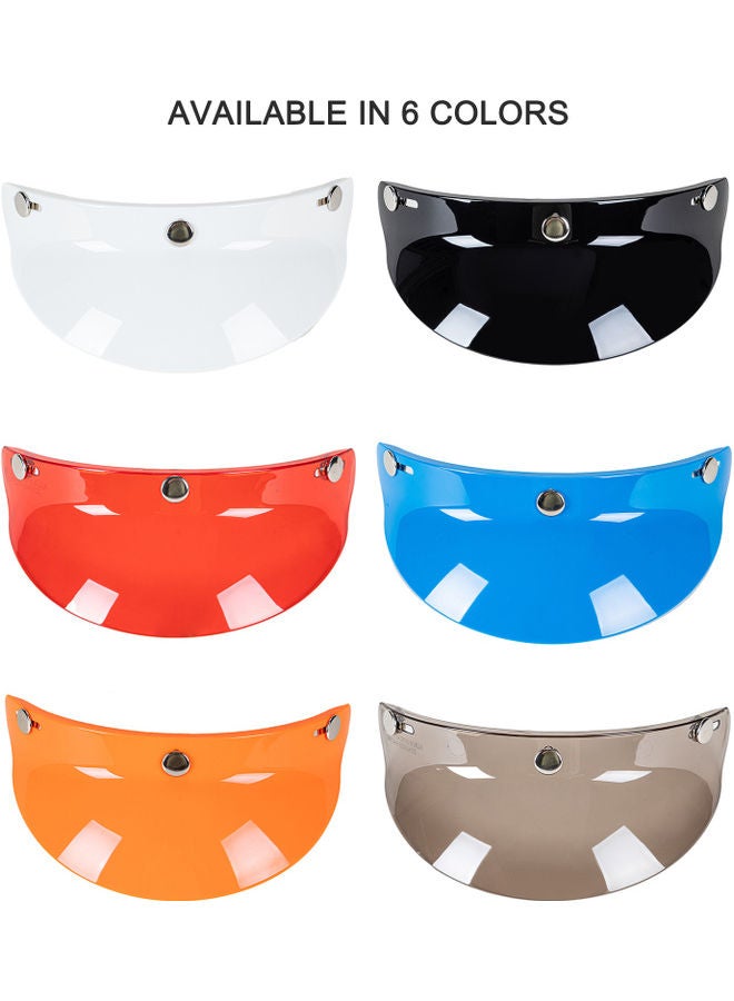 3-Snap Button Motorcycle Wind Shield Helmet Lens - Image 2