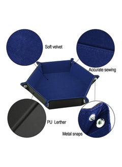 Hexagon PU Leather And Velvet Dice Tray - v1628151006/N49777699A_2