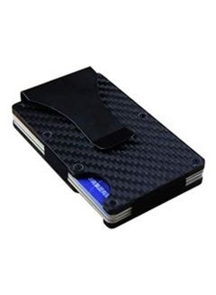 Carbon Fibber Metal Card Case Black