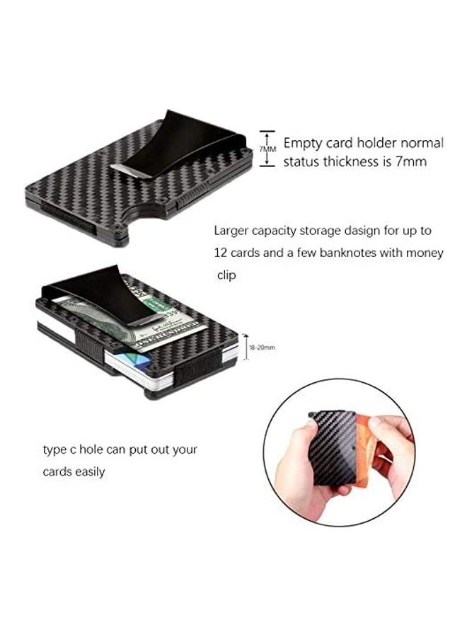 Dubkart - Carbon Fibber Metal Card Case Black - Image 1