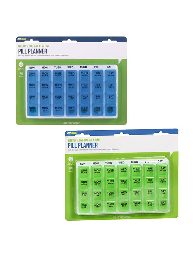 Apothecary Ezy Dose Weekly / One-Day-At-A-Time Medication Organizer - Assorted  - Image 1