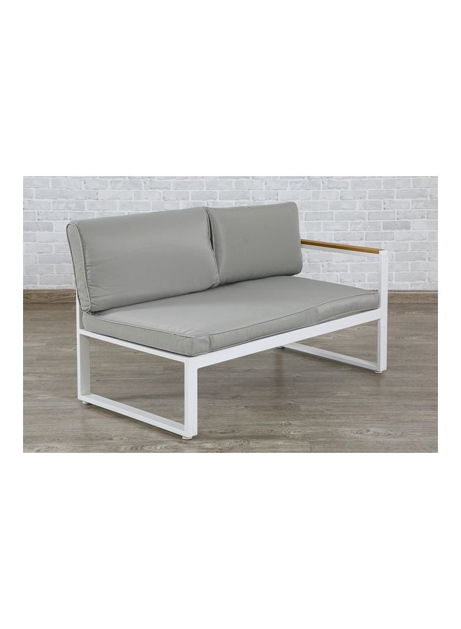Pan Home - 1 x COFFEE TABLE 68 cm L x 68 cm W 30cm H | 1 x GARDEN CORNER SOFA 195 cm L x 195 cm W 70cm H | Track Arms, Removable Cushions | Foam Filling Grey - Image 1