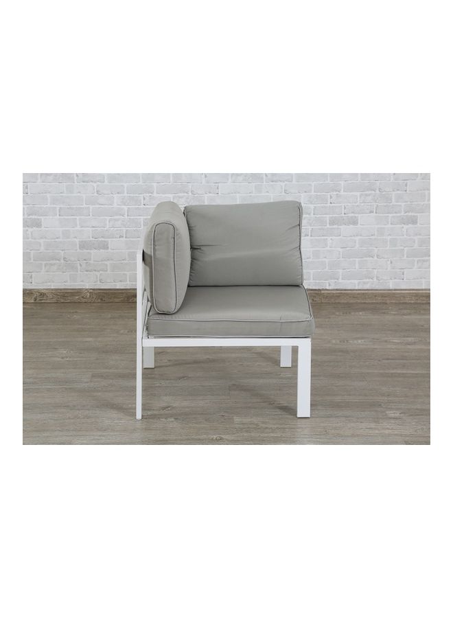 Pan Home - 1 x COFFEE TABLE 68 cm L x 68 cm W 30cm H | 1 x GARDEN CORNER SOFA 195 cm L x 195 cm W 70cm H | Track Arms, Removable Cushions | Foam Filling Grey - Image 1