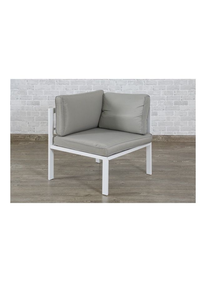 Pan Home - 1 x COFFEE TABLE 68 cm L x 68 cm W 30cm H | 1 x GARDEN CORNER SOFA 195 cm L x 195 cm W 70cm H | Track Arms, Removable Cushions | Foam Filling Grey - Image 1