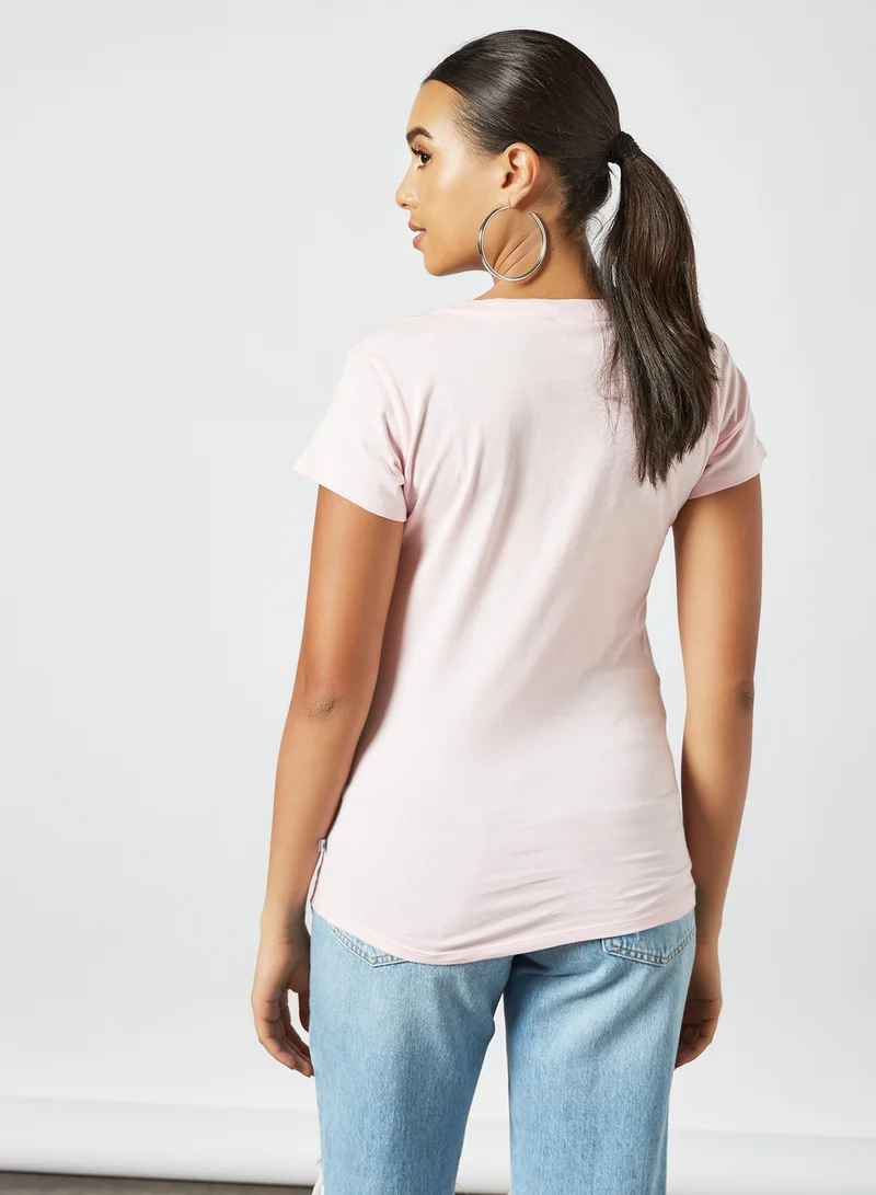 Russell Athletic Logo Crew Neck T-Shirt Pink