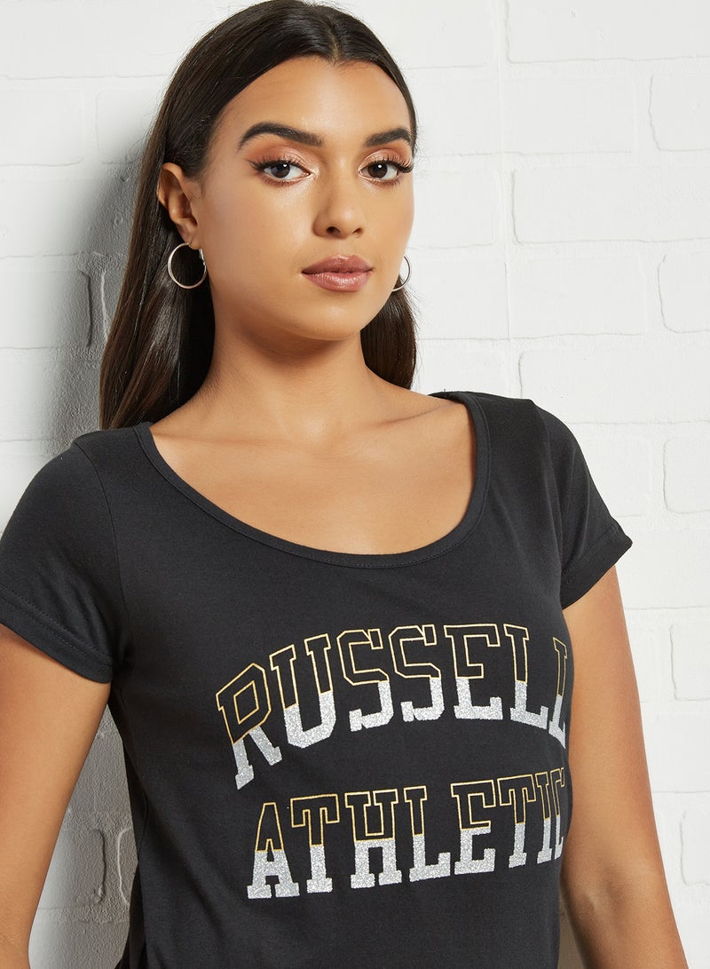 Russell Athletic - Scoop Neck Logo Dress Black - Image 1
