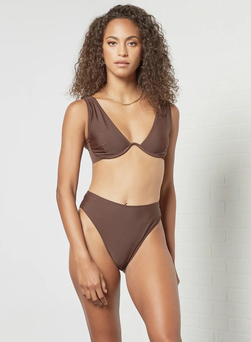 4th & Reckless Richie Bikini Top Brown