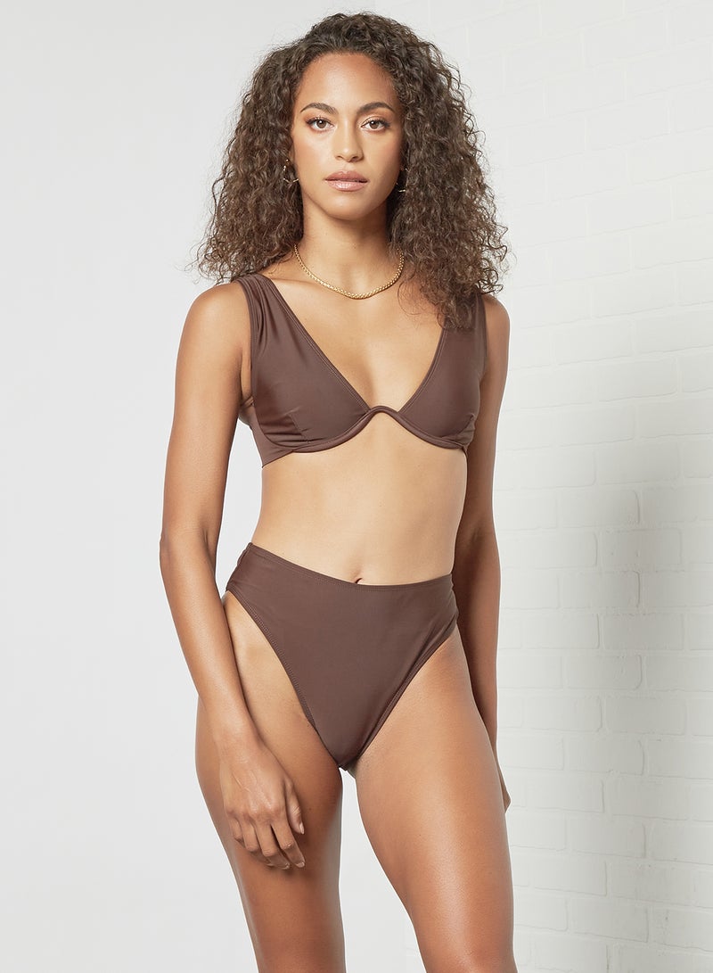 4th & Reckless - Richie Bikini Top Brown - Image 1
