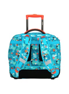 DELSEY Horizontal School Kids Trolley Backpack Turquoise  - Image 2