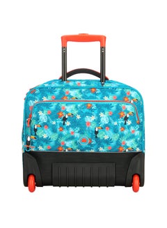 DELSEY Horizontal School Kids Trolley Backpack Turquoise  - Image 1