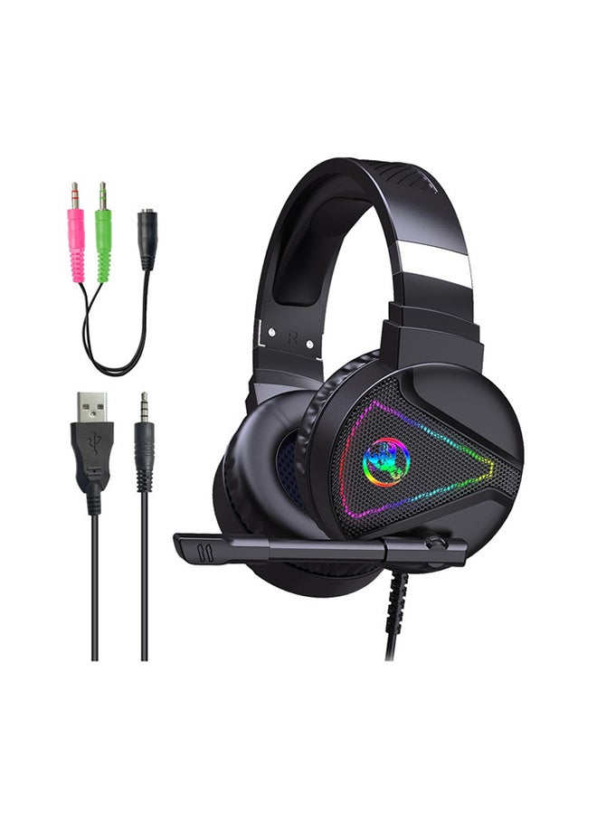 يونك - سماعة رأس للألعاب مزودة بميكروفون وإضاءة متعددة الألوان RGB لأجهزة بلايستيشن 4/ بلايستيشن 5/ إكس بوكس ون/ إكس بوكس سيريس إكس/ نينتندو سويتش - Image 1